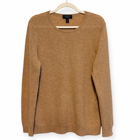 Charter Club Sweaters - Charter Club 100% Cashmere Sweater Tan Camel Crewneck XL Luxury Soft Pullover